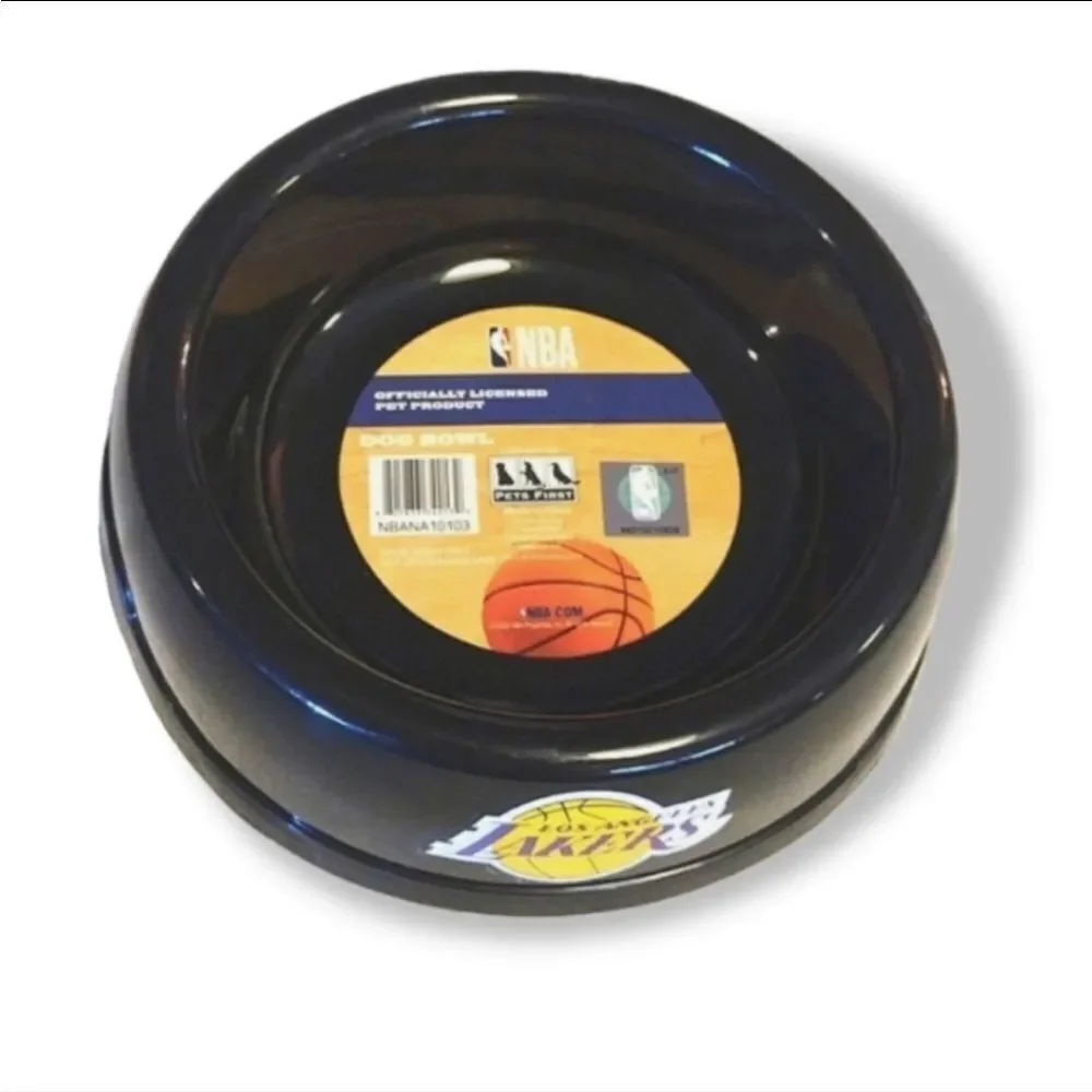 NBA Official Licensing LA Lakers Printed Pet Dog Bowl And Leash Set NWT